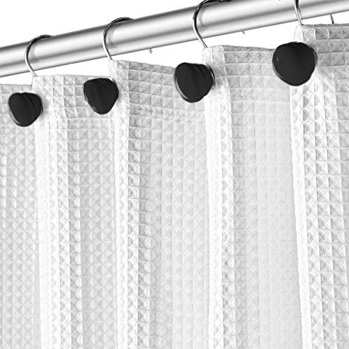 Creative Scents Black Shower Curtain Hooks Decorative | Set of 12 - Image 2