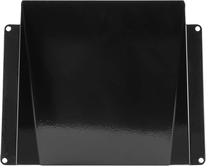 Repa Market 6 x 6 Inch Black Galvanized Steel Vent Cover - Duct Exhaust/Inlet Rain Deflector - Weatherproof Guard for Ventilation Systems/Indoor/Outdoor Vent Hood/Air Vent Grille Protection Roof
