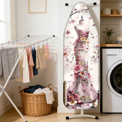 Nuxovilar Floral Dress Cotton Ironing Board Cover 15x54 Fabric - Image 2