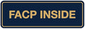 Signs ByLITA Standard FACP Inside Sign | Fire Safety Signage (Navy Blue/Gold) - Large 1 Pack