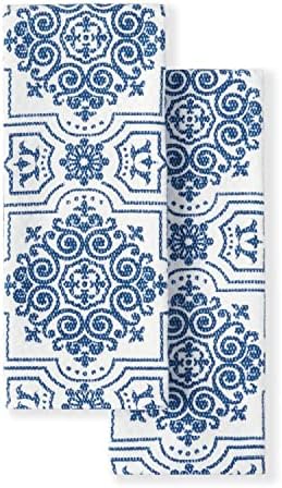 Martha Stewart Dual Purpose Kitchen Towel 2-Pack Set, Strie Medallion by MarthaStewart