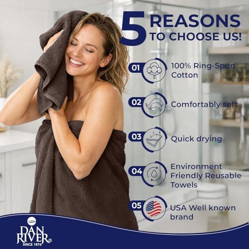 DAN RIVER 8 Piece Luxury Bath Towels - Image 5