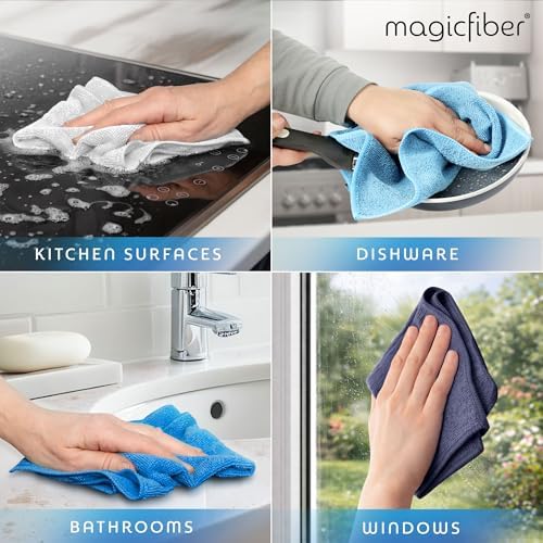 MagicFiber Microfiber Cleaning Cloth, Rags & Dish Towels, Large 13x11 - Image 4