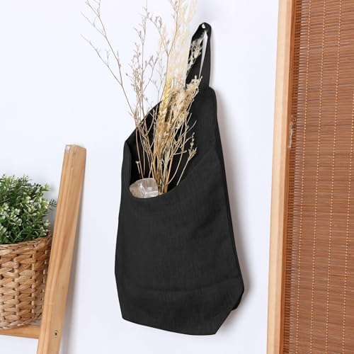 100% Linen Hanging Storage Bags Baskets 2 Pcs, Small Wall Storage Bag - Image 3