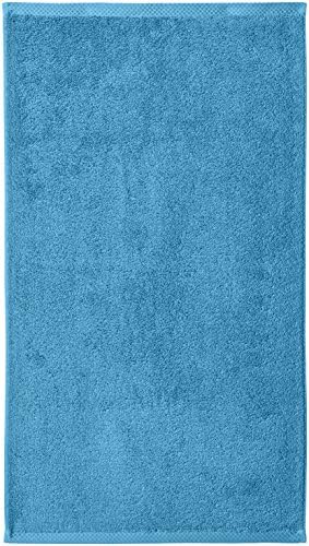 Amazon Basics 8-Pack Lightweight Quick-Dry Hand Towels, 100% Cotton, Lake Blue - Image 5