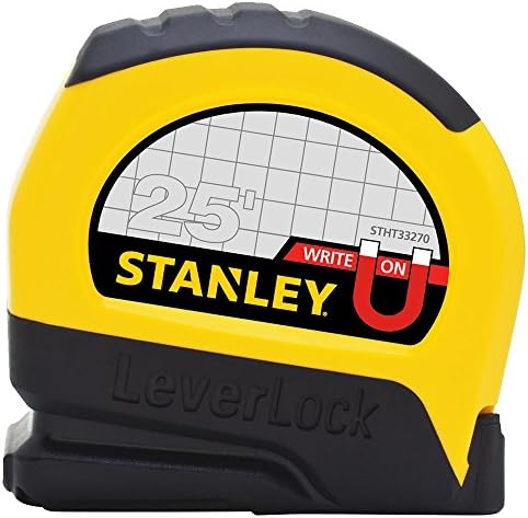 Stanley STHT33281L 25' Magnetic Tip & Fractional Read LeverLock Tape Measure by STANLEY