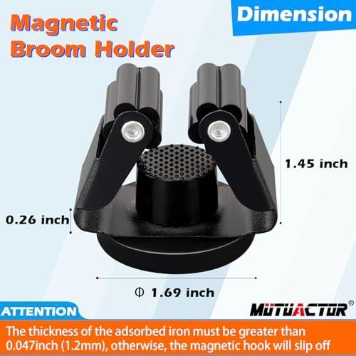 MUTUACTOR Magnetic Broom Holder, 12lbs Heavy Duty Magnetic Tool Holder - Image 5
