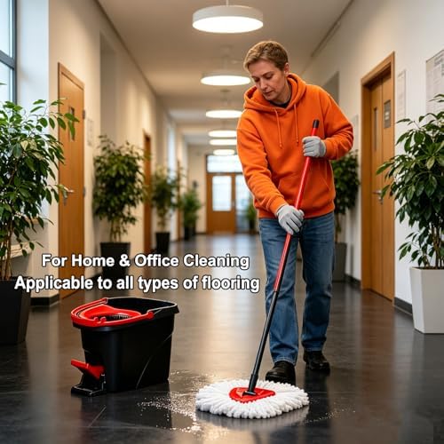 10PCS Spin Mop Replacement, 100% Microfiber, Machine Washable, 360° Rotation - Image 7