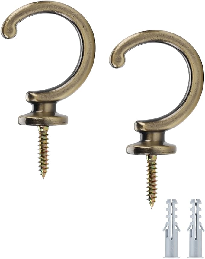 DeSS 2 Pack Curtain Holdbacks Curtain Tiebacks Hooks Wall Mounted Curtain Hooks by DeSS