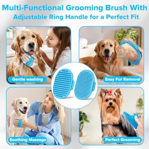 6PCS Grooming & Bath Supplies for Dogs, Cats | Dog Washing Gloves | Dog Bath - Image 5