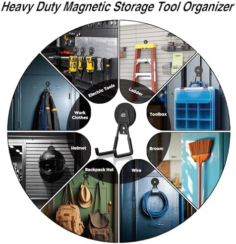 Heavy Duty Storage Magnetic Utility Hooks Large Garage Strong Extra Magnet - Image 4