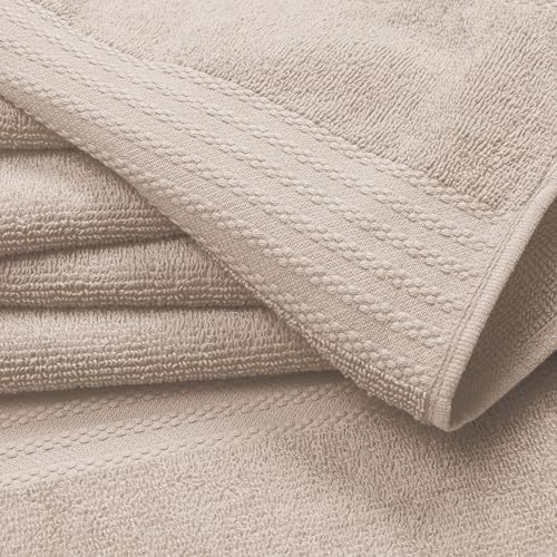 GLAMBURG Premium Cotton Oversized 2 Pack Bath Sheet 35x70-100% Pure Cotton - Image 2