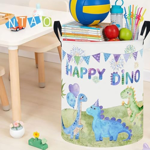 62L Kids Colorful Dinosaur Waterproof Laundry Hamper - Image 5