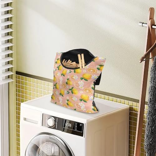 Lemon Print Clothespin Holder - Image 3
