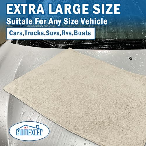 HOMEXCEL Professional Large Microfiber Car Drying Towels 2 Pack - Image 5