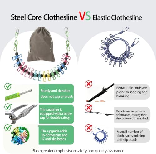 ISQ Steel Core Camping Clothesline - Image 6