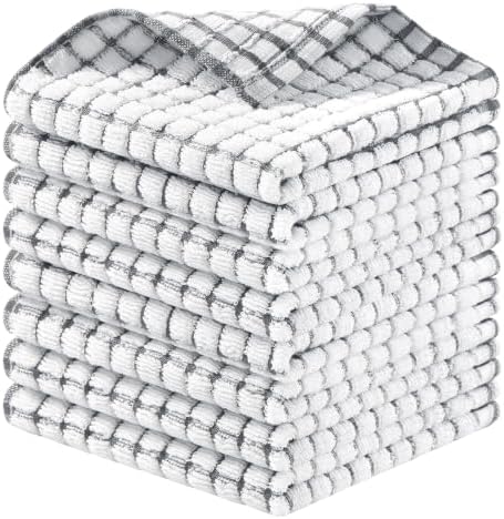 Homaxy 8 Pack Terry Kitchen Dish Cloths by Homaxy