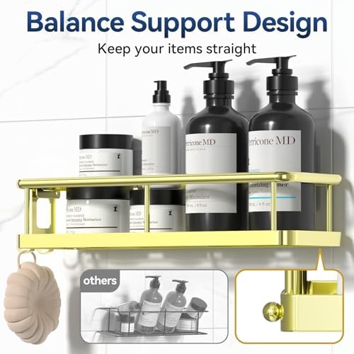 YASONIC Shower Caddy Adhesive, Rustproof Shower Organizer - Image 6