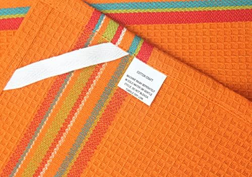 COTTON CRAFT Salsa Stripe Kitchen Towels - Image 3