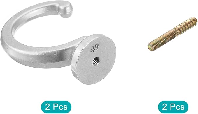 uxcell 2Pcs Curtain Holdback, Aluminum Alloy Wall Mounted Curtain Holders - Image 3