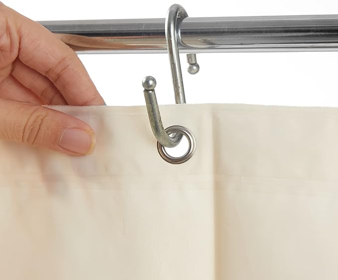 EHZNZIE Beige Shower Curtain Liner 72x72, PEVA Waterproof Bath Curtain - Image 8