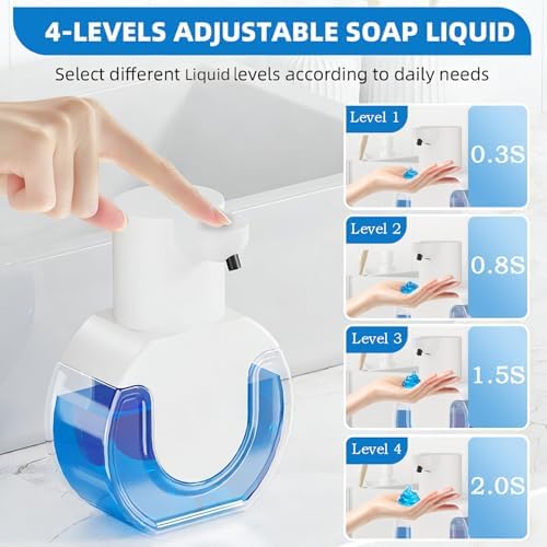 Automatic Liquid Soap Dispenser Touchless, 15oz/420ml USB Rechargeable Hand - Image 3