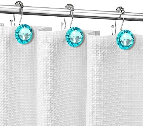 Sunlit Luxury Design Round Teal Blue Diamond Crystal Gem Bling - Image 6
