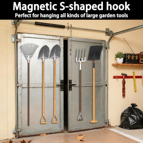 3-H Magnetic Mop Broom Holder and Mop Organizer 4 Pack, Heavy Duty Strong - Image 4