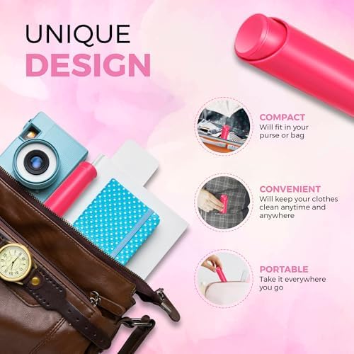 Portable Lint Roller with 100 Sticky Sheets, Mini Pet Hair Remover, Lint Roller - Image 4