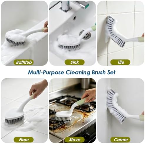 3 Pack Heavy Duty Scrub Brush for Cleaning & Grout Brush - Image 6