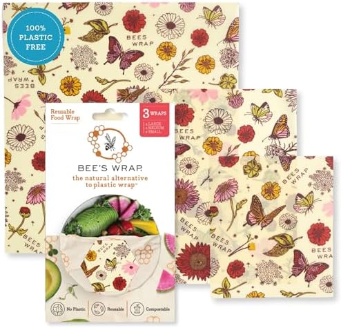 Bee's Wrap Beeswax Food Wraps, 3 Pack Assorted by BeesWrap