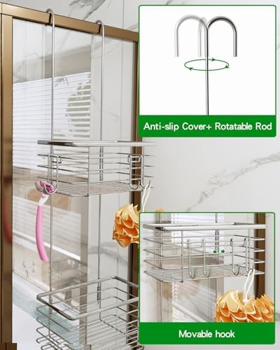 3-Tier Small Hanging Bathroom Organizer, caddy hanging, Shampoo Holder - Image 6
