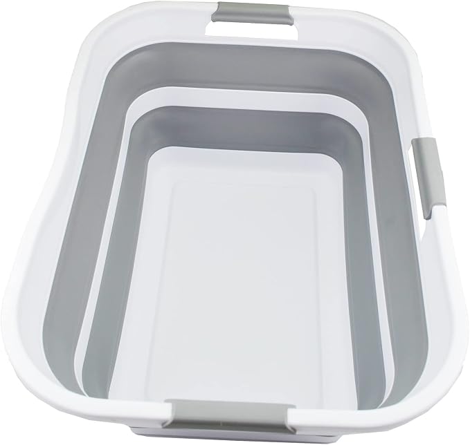SAMMART 42 Collapsible Plastic Laundry Basket, Foldable Pop Up Storage - Image 7