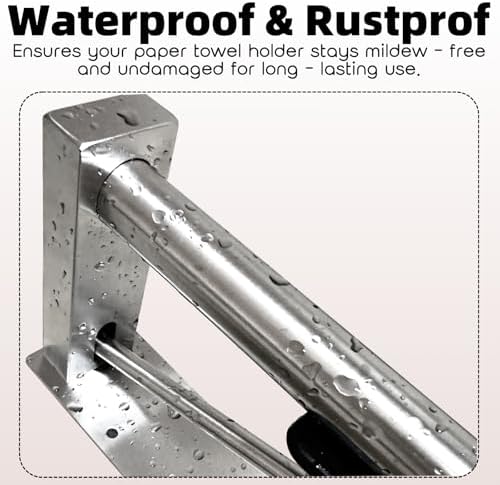 Under Cabinet Paper Towel Holder, One-Hand Tear Kitchen Paper Towel Holder - Image 6