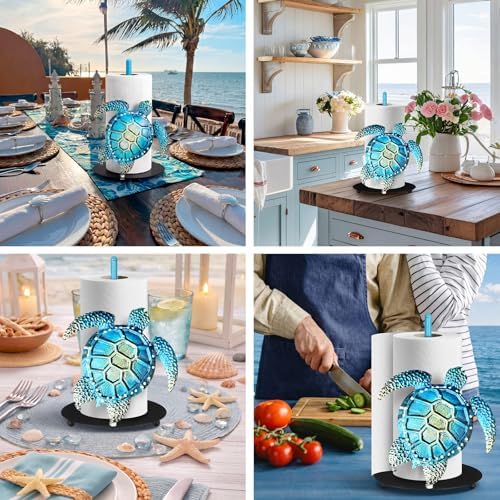 Sea ​​Turtle Paper Towel Holder Beach Coastal Paper Towel Holder Large - Image 6