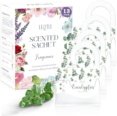 13 PCS Eucalyptus Scented Sachets, Long Lasting Hanging Air Freshener Bags by Unknown