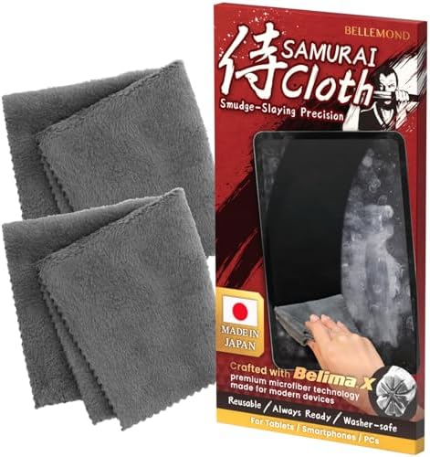 BELLEMOND 「Samurai Cloth」 Japanese Microfiber Cleaning Cloth, Medium 2 Pack by BELLEMONDMadeinJapan