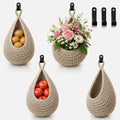 Hanging Fruit Baskets for Kitchen, 3 Pack Handwoven Wall Baskets by MKOSHUN