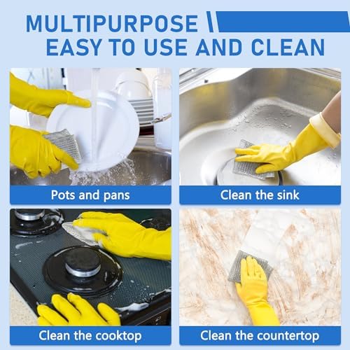 Aidoclip Non-Scratch Steel Wool Dishcloths Kitchen Scrubbers - Image 5