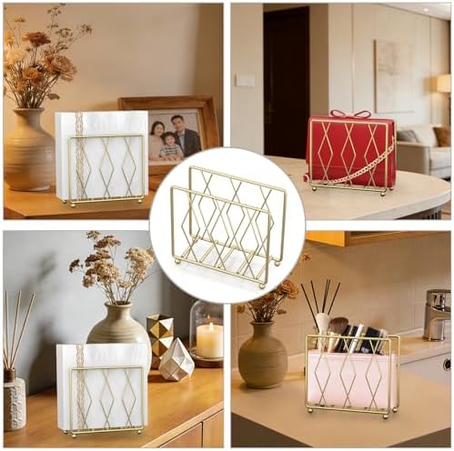 Gold Metal Napkin Holder for Table - Image 5