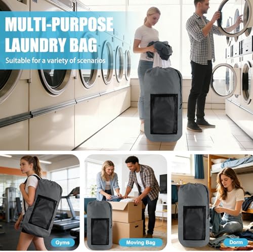 Olosar Laundry Bag Backpack, Dirty Clothes Travel Bag - Image 7