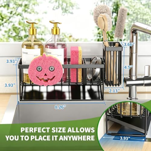 Cisily Sponge Holder for Kitchen Sink, Smiley Face Sink Caddy - Image 5