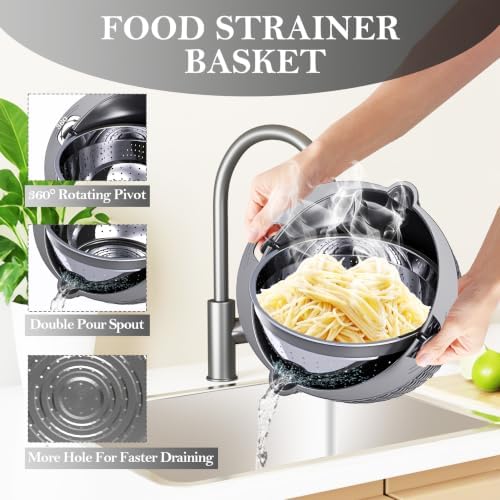 4-in-1 Colander with Bowl Set – Food Strainers and Colanders - Image 4