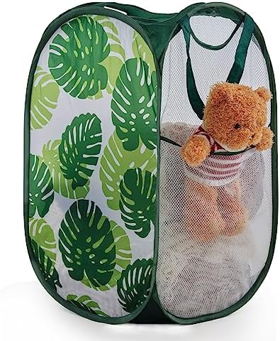 TECHMILLY Collapsible Mesh Pop Up Laundry Hamper by TECHMILLY