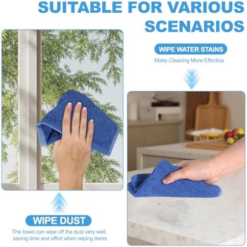 Washcloths Set, 12x12 Inch Blue - Image 7