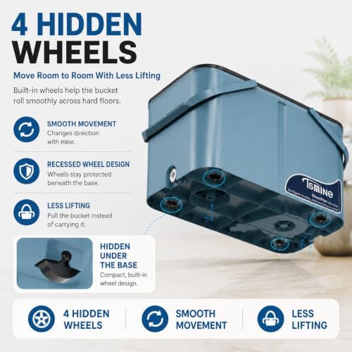 RinseWise Large Gen 1 Mop Bucket Set, Clean/Dirty Water Separation - Image 6