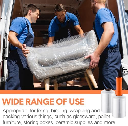 Jutom 8 Pcs Mini Stretch Film Industrial Shrink Wrap Roll Plastic Film - Image 6