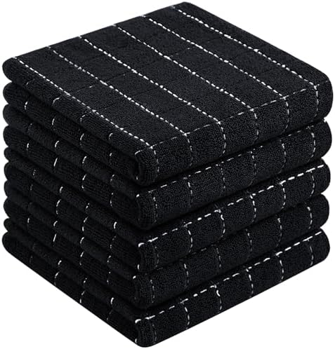 Homaxy 100% Cotton Terry Kitchen Towels, 5 Pack by Homaxy
