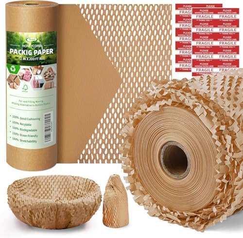 Honeycomb Packing Paper, 12 inch x 200 ft Bubble Cushioning Wrap by BesitekPackingPaper