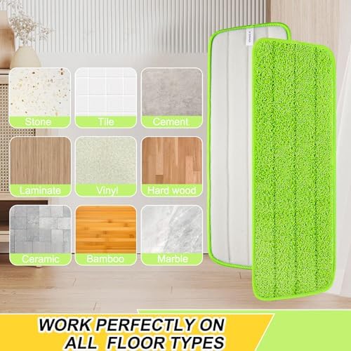 16.5 Inch Reusable Mop Pads Microfiber Spray Mop Replacement Heads - Image 4